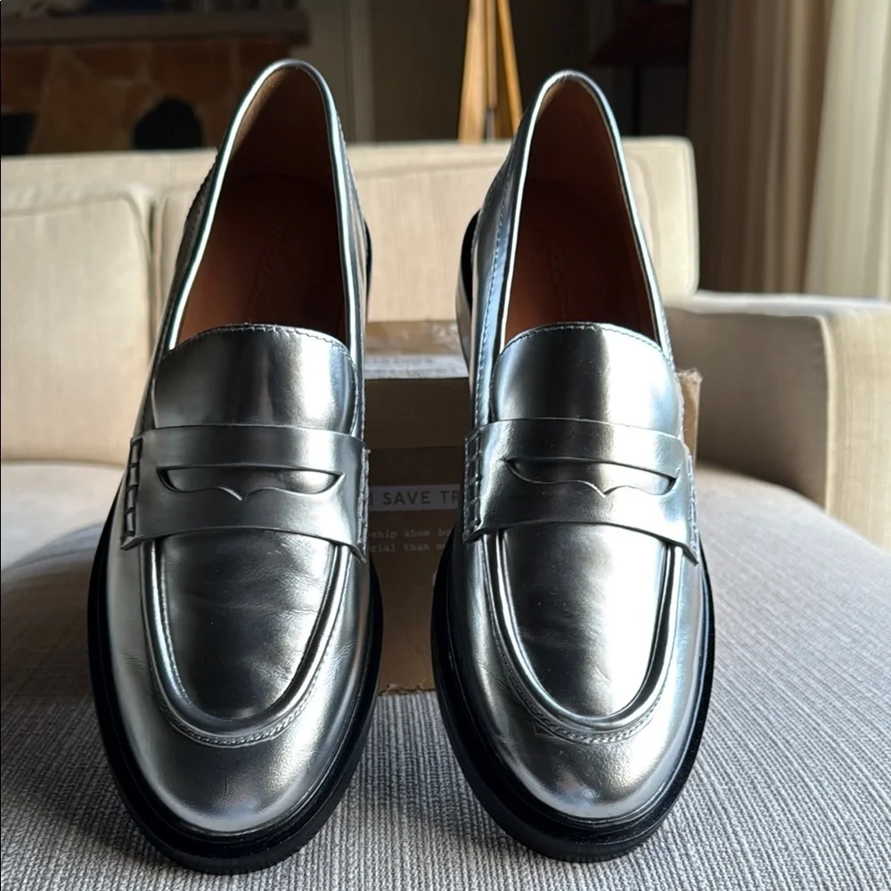 Madewell Silver Loafers - Picture 2 of 7